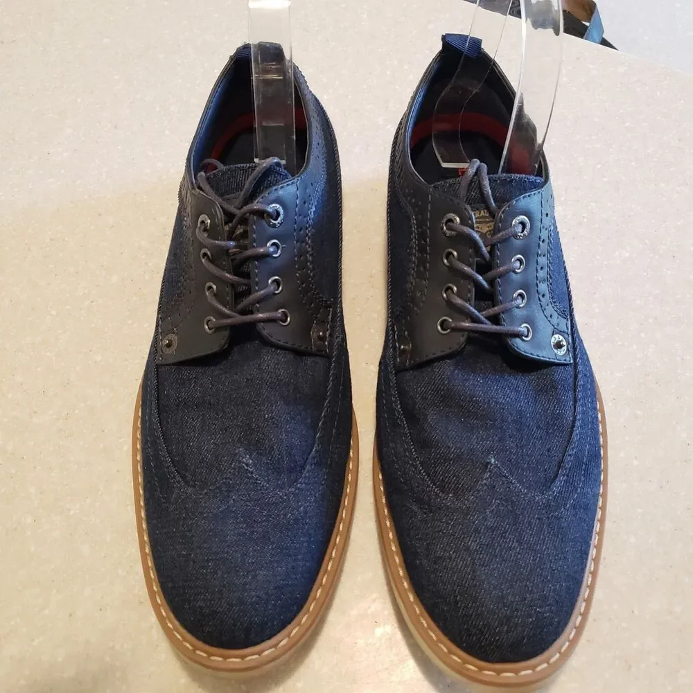 Levi's Mens Tindal Casual Denim Wingtip Oxford Shoe Size 9